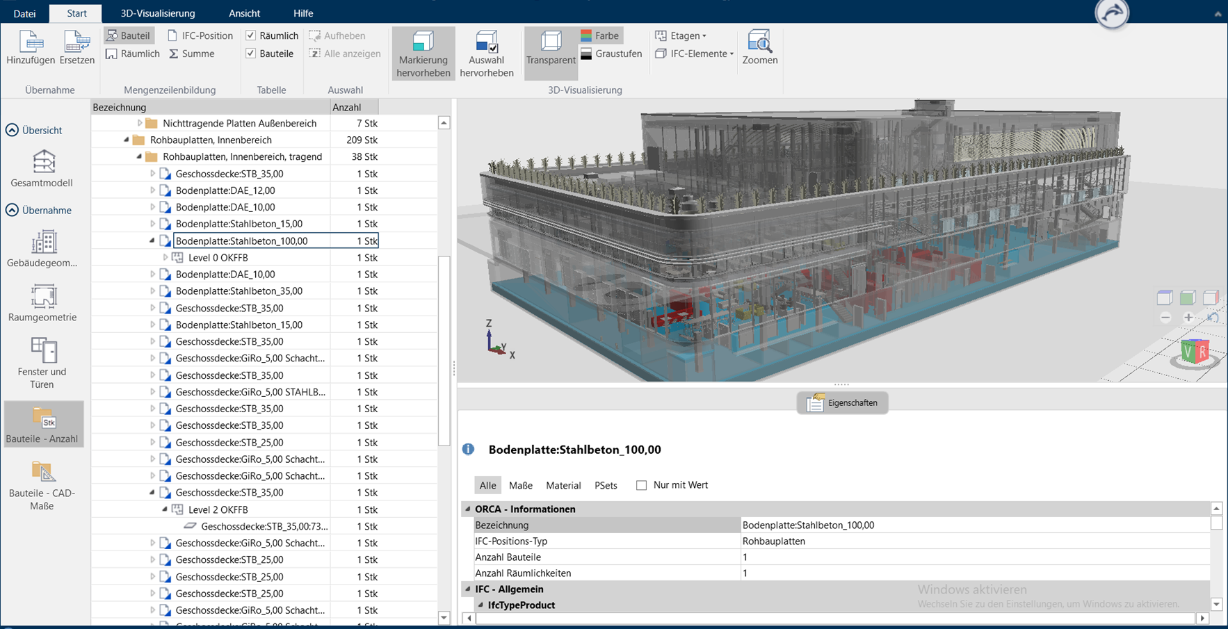 IFC-Austausch Revit Screenshot